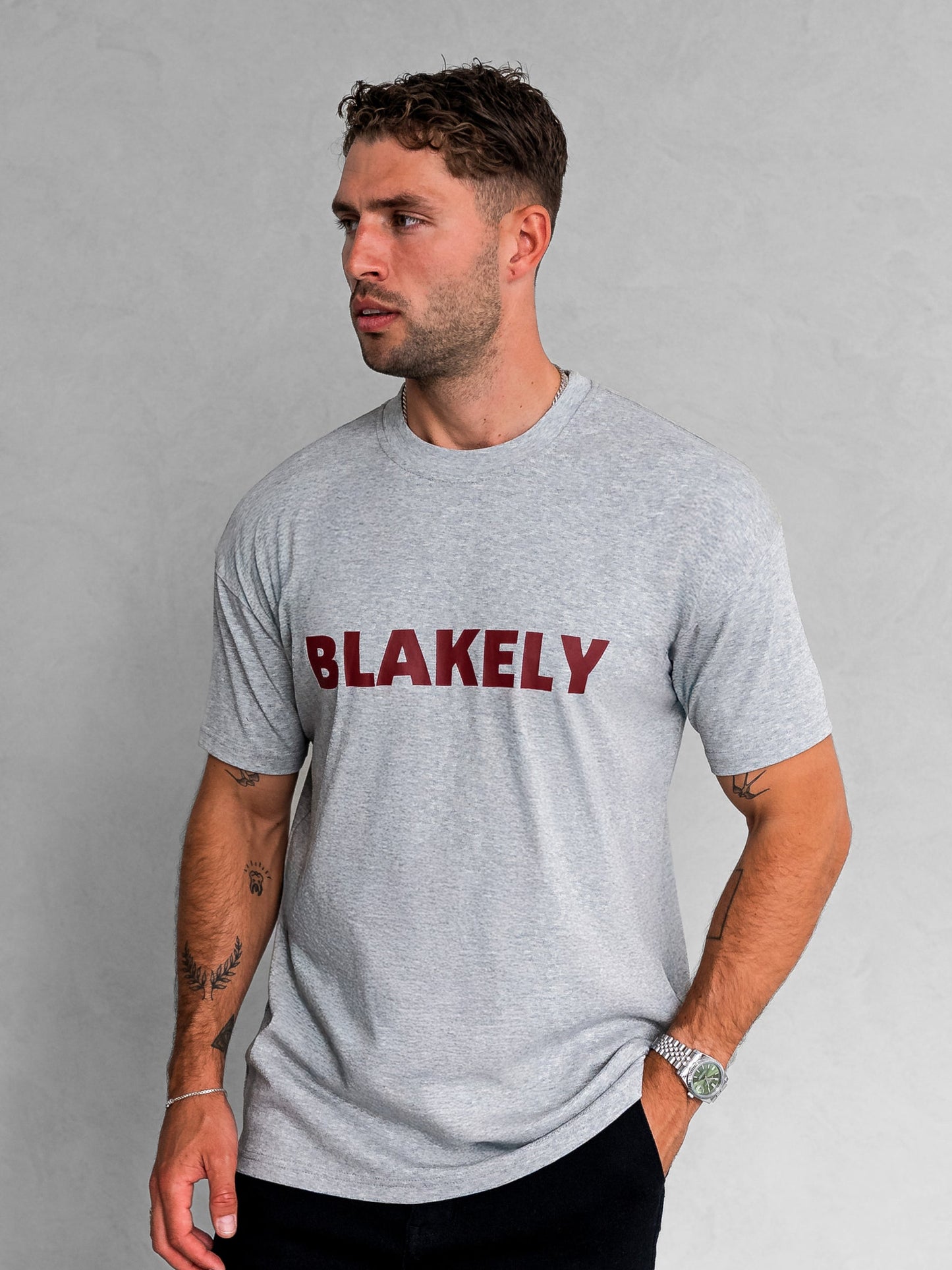 Raife Relaxed T-Shirt - Marl Grey
