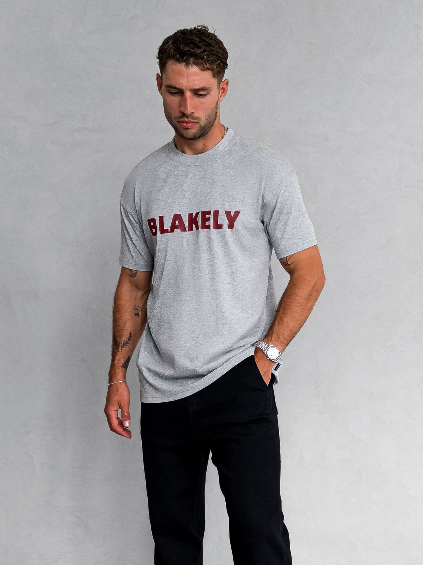 Raife Relaxed T-Shirt - Marl Grey