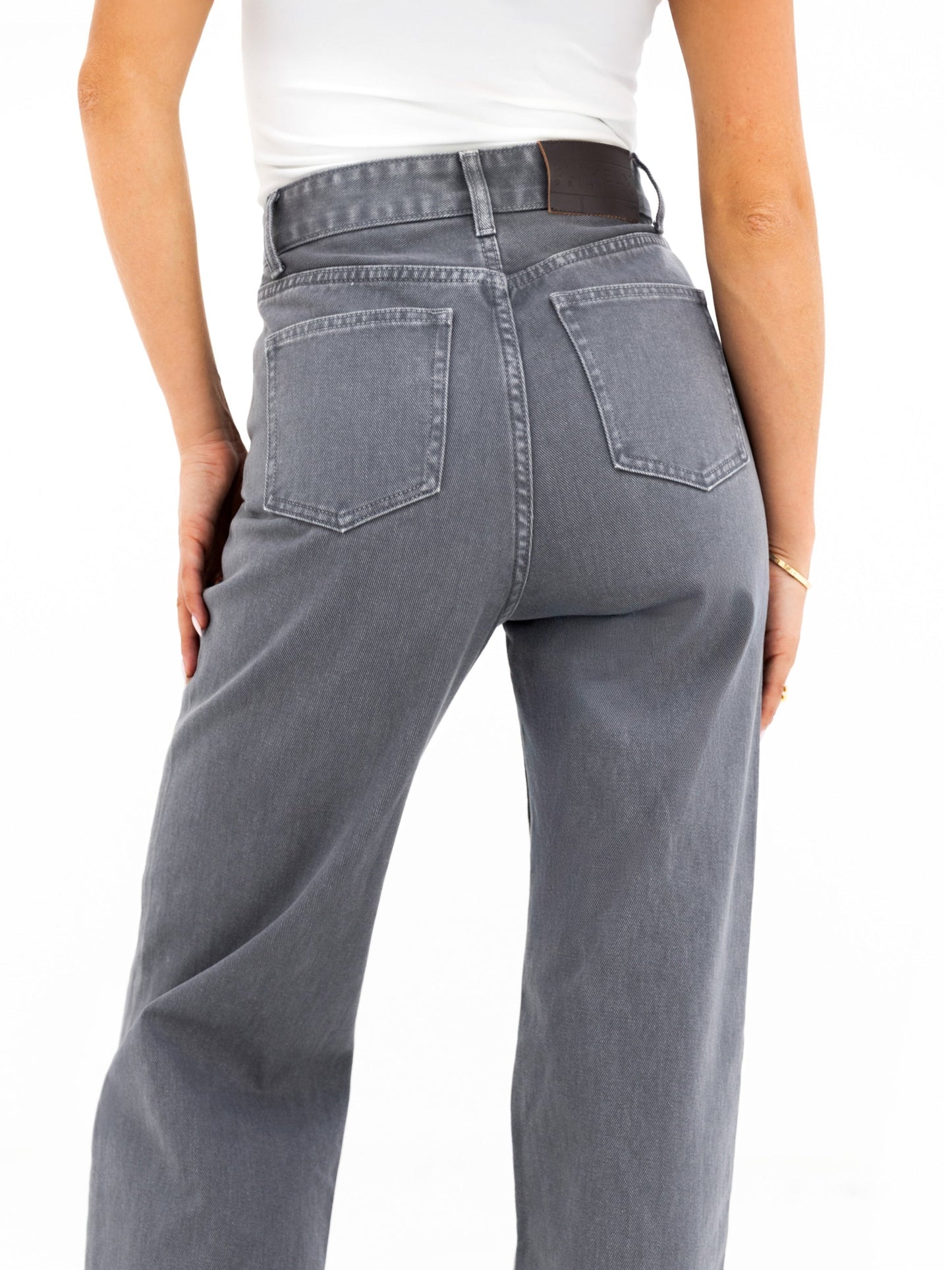 Blakely Wide Leg Jeans - Grey