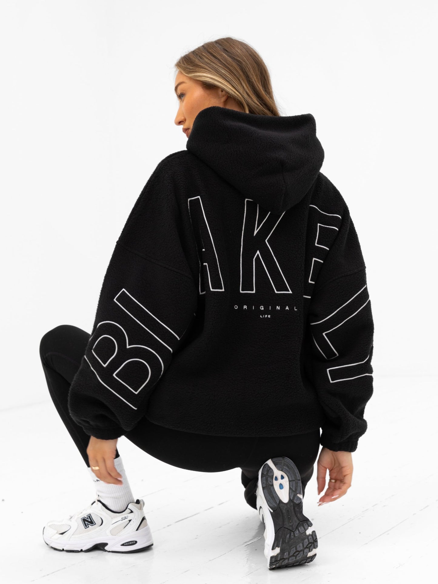 Borg Isabel Oversized Hoodie - Black