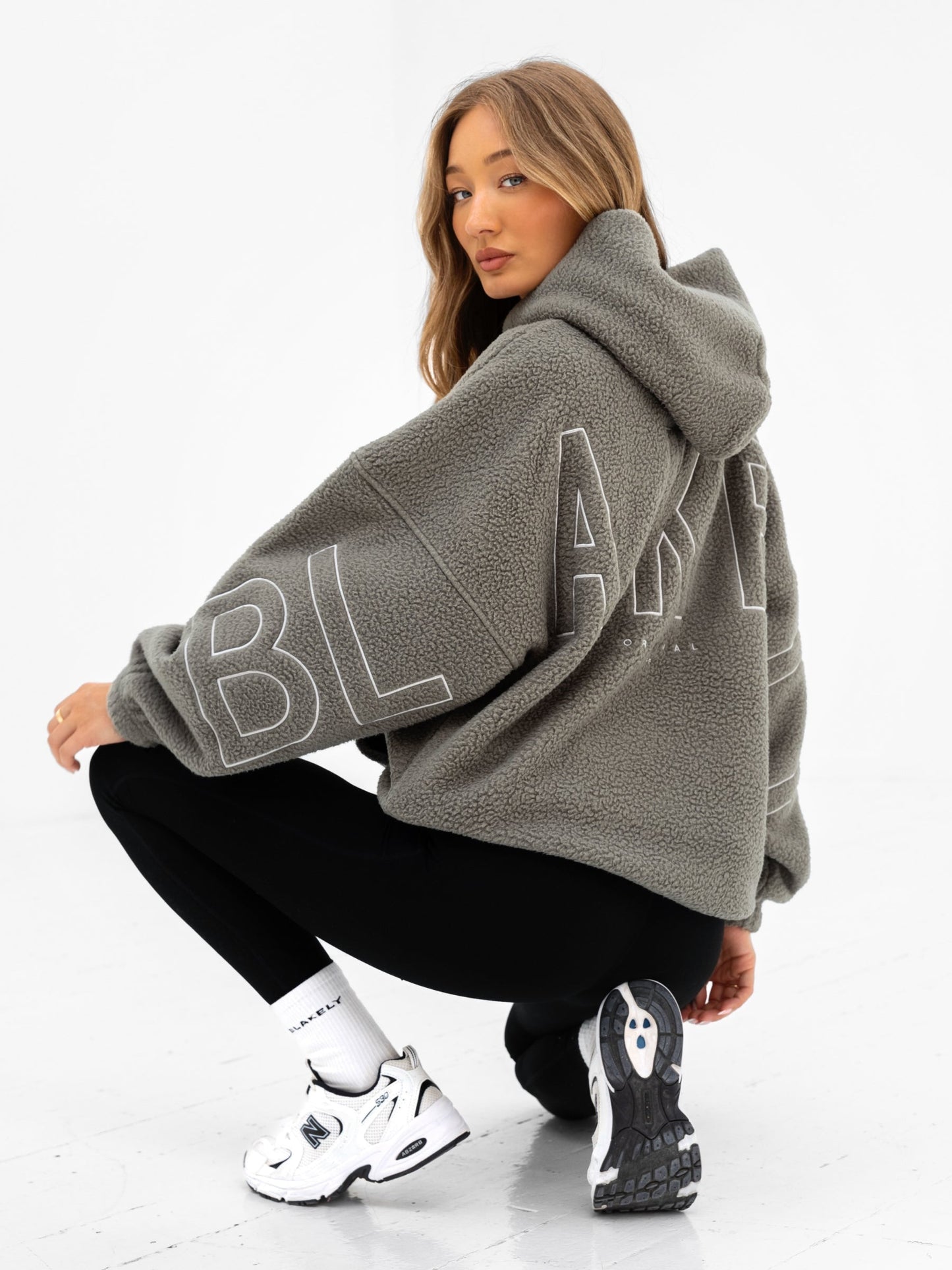 Borg Isabel Oversized Hoodie - Safari Green