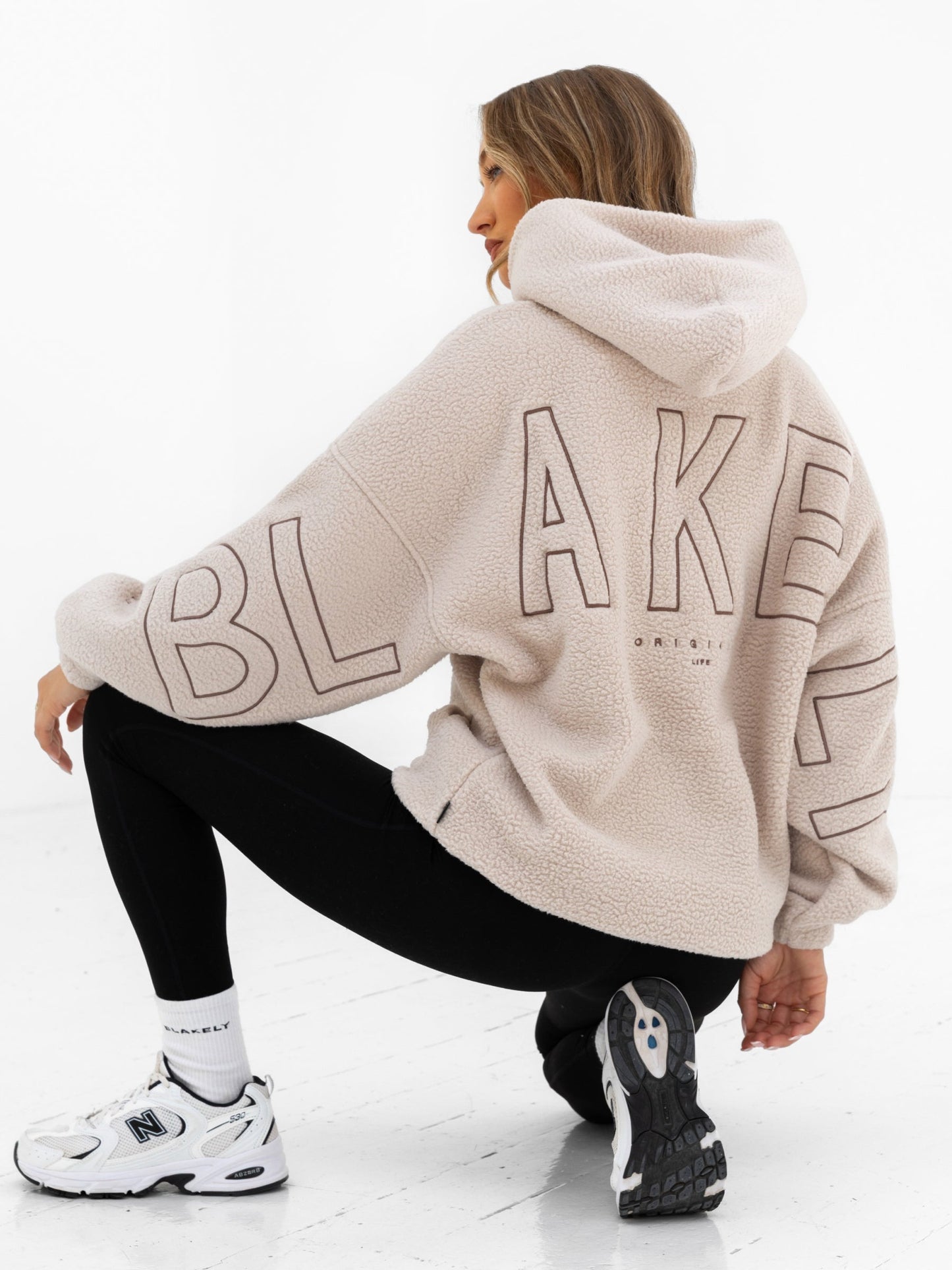 Borg Isabel Oversized Hoodie - Tan