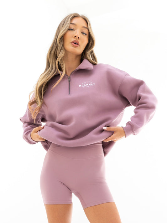 Active Studios 1/4 Zip Sweater - Dusty Pink