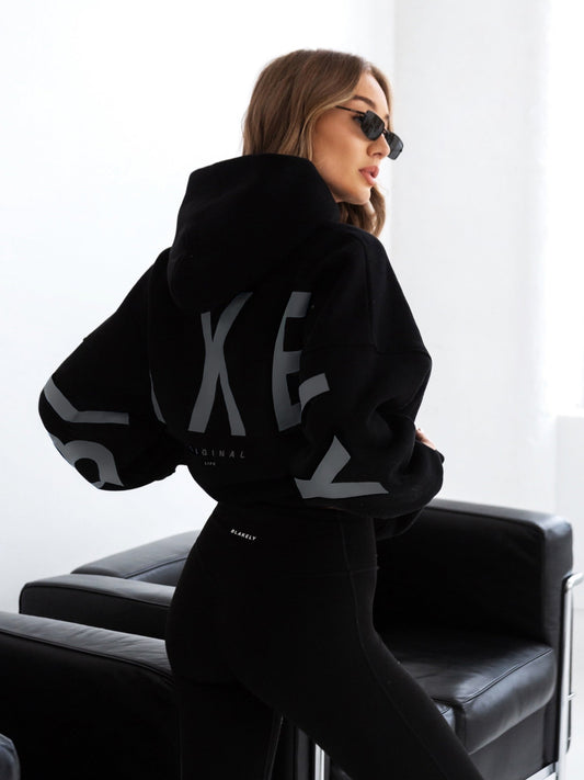 Tonal Isabel Oversized Hoodie - Black