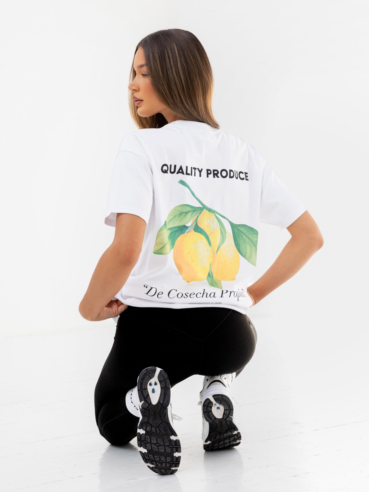 Lia Lemon Oversized T-Shirt - White