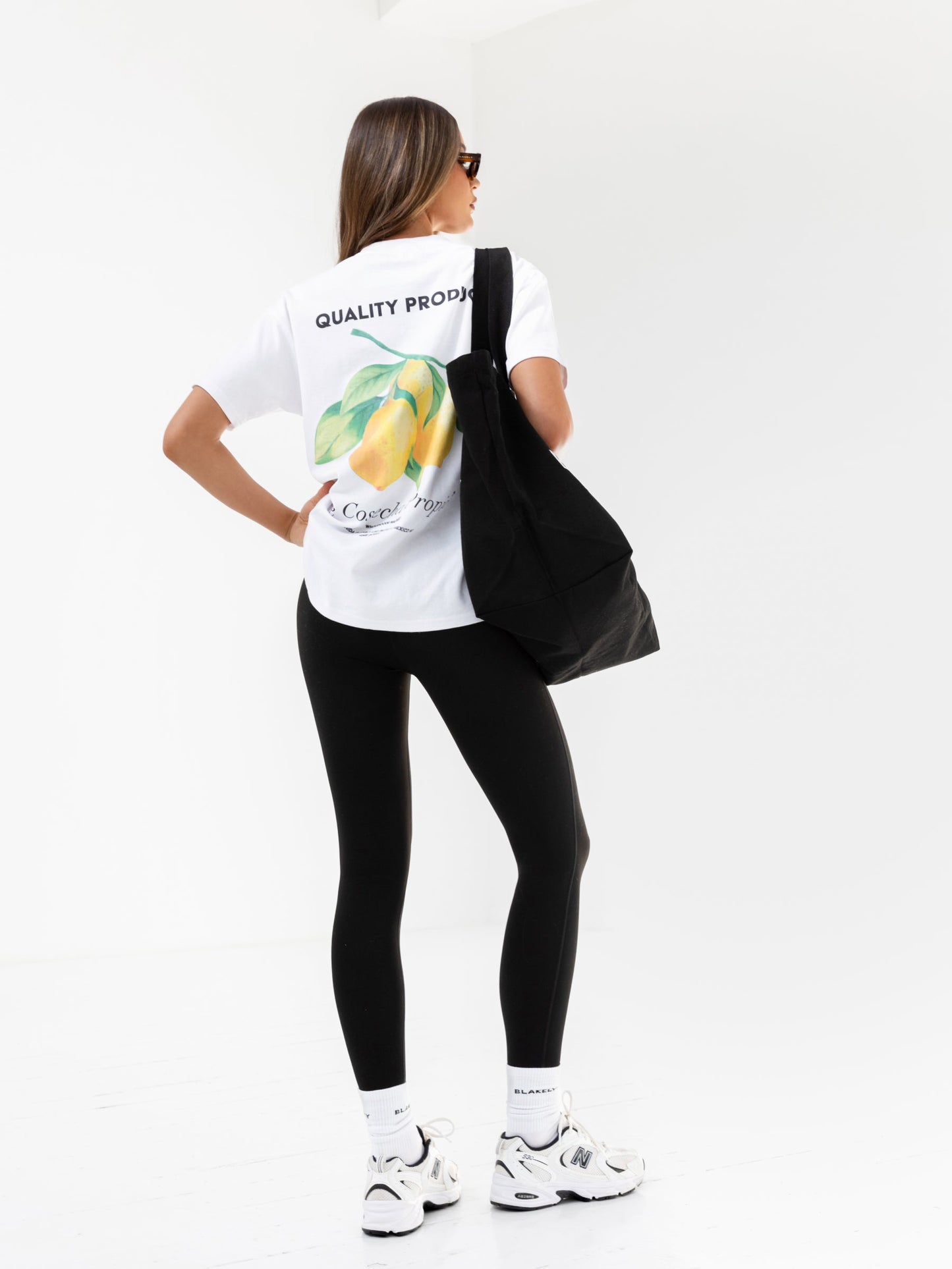 Lia Lemon Oversized T-Shirt - White
