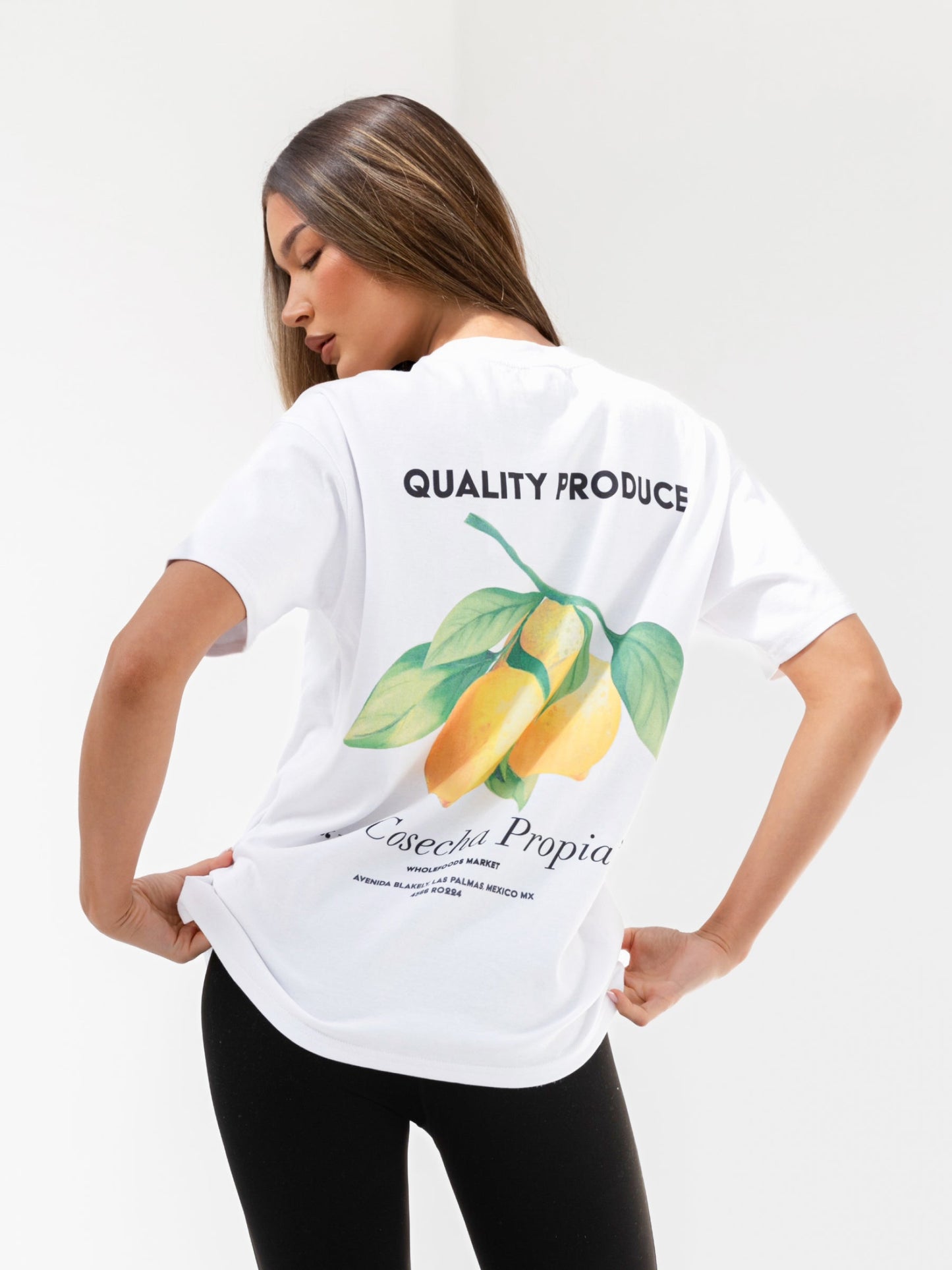 Lia Lemon Oversized T-Shirt - White