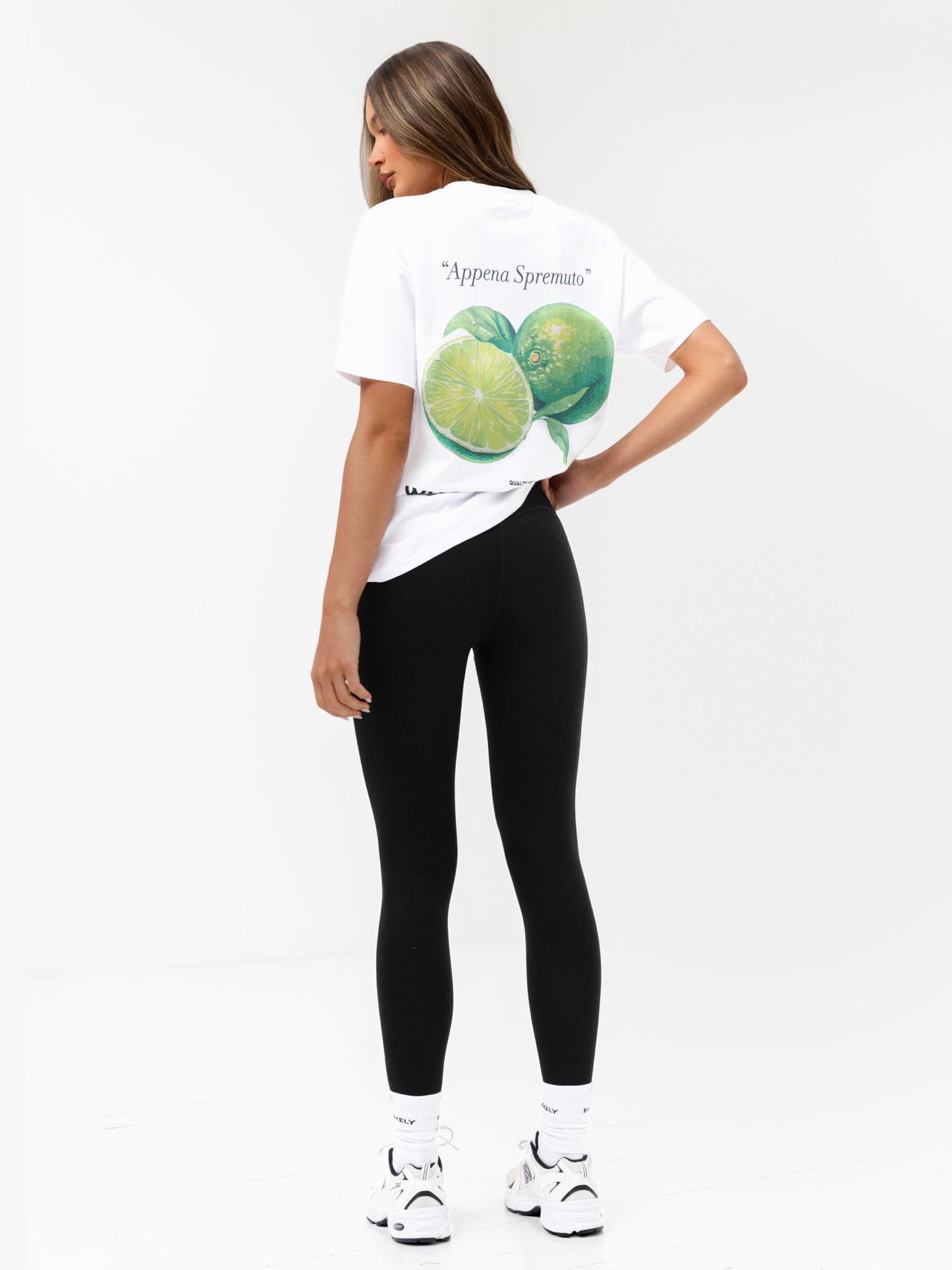 Lilo Lime Oversized T-Shirt - White