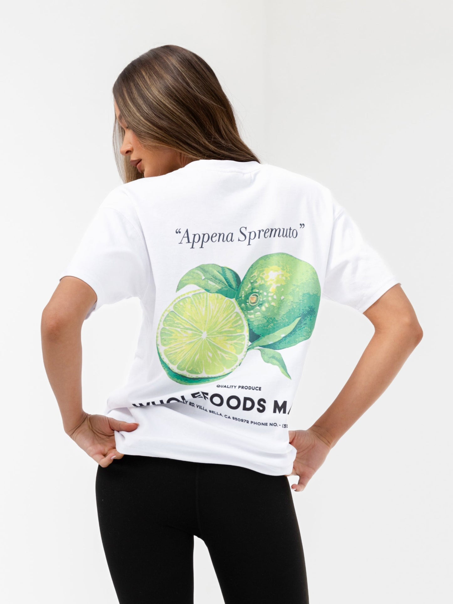 Lilo Lime Oversized T-Shirt - White