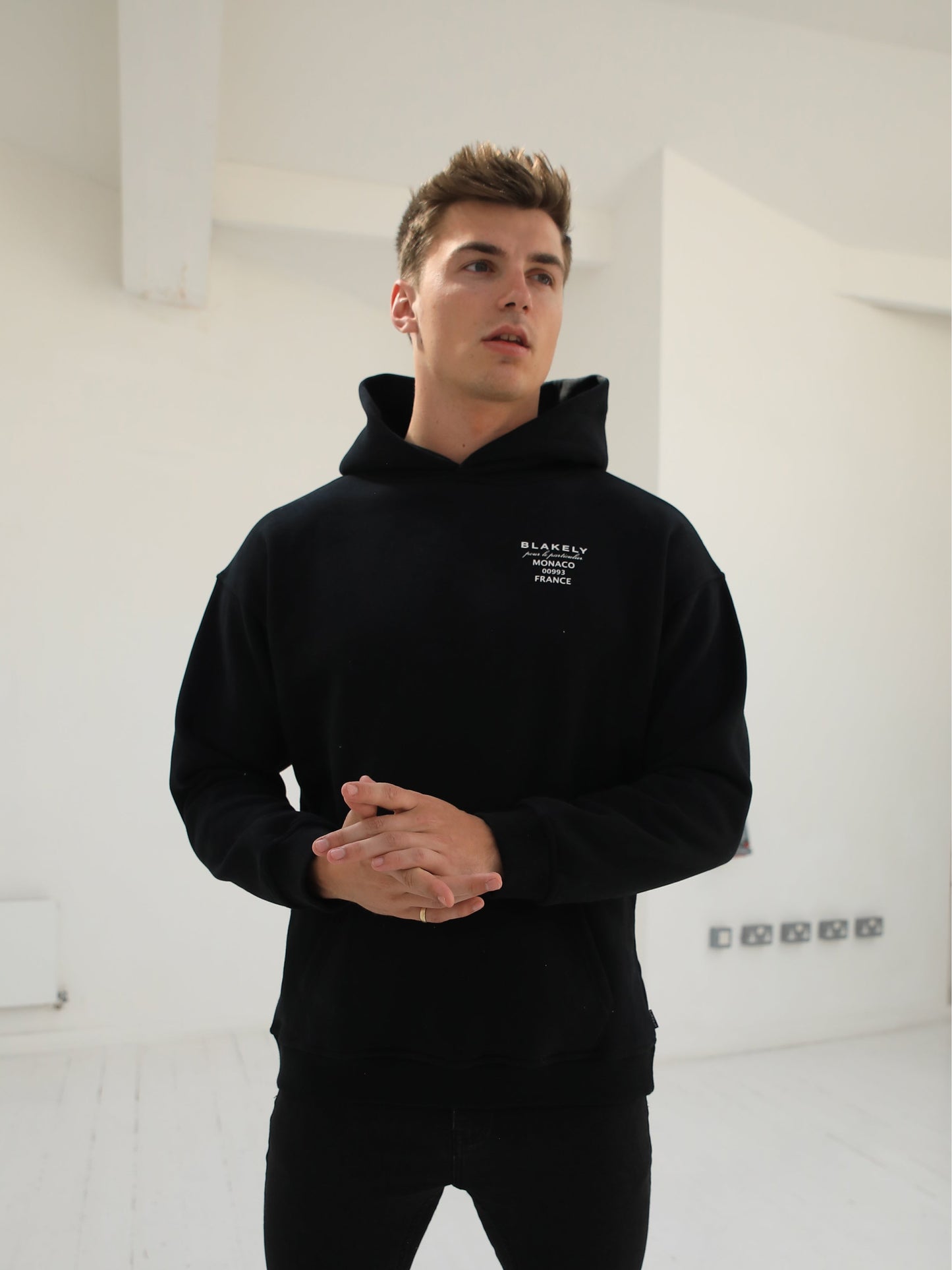 Monaco Relaxed Hoodie - Black