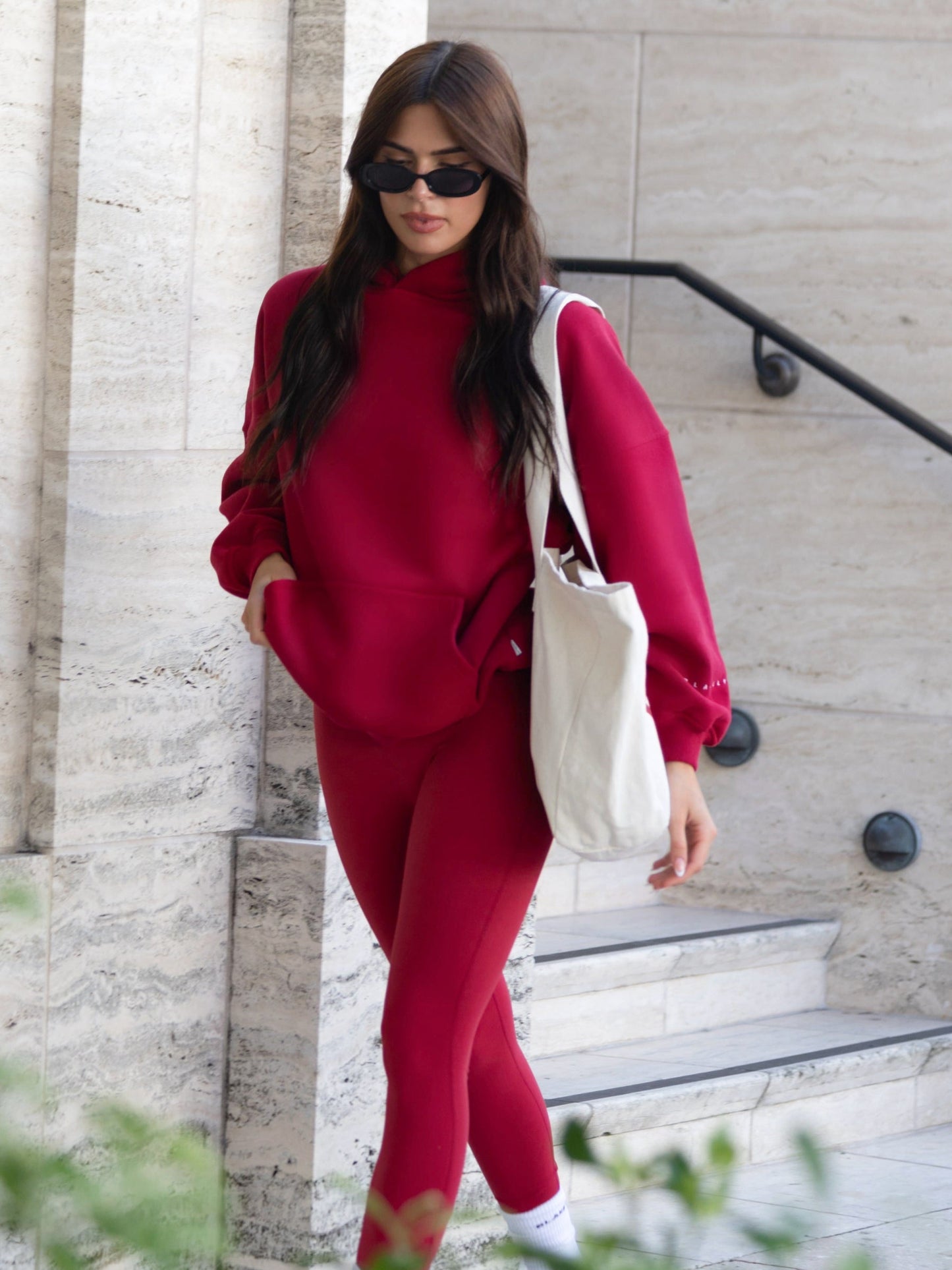 Isabel Oversized Hoodie - Cherry Red