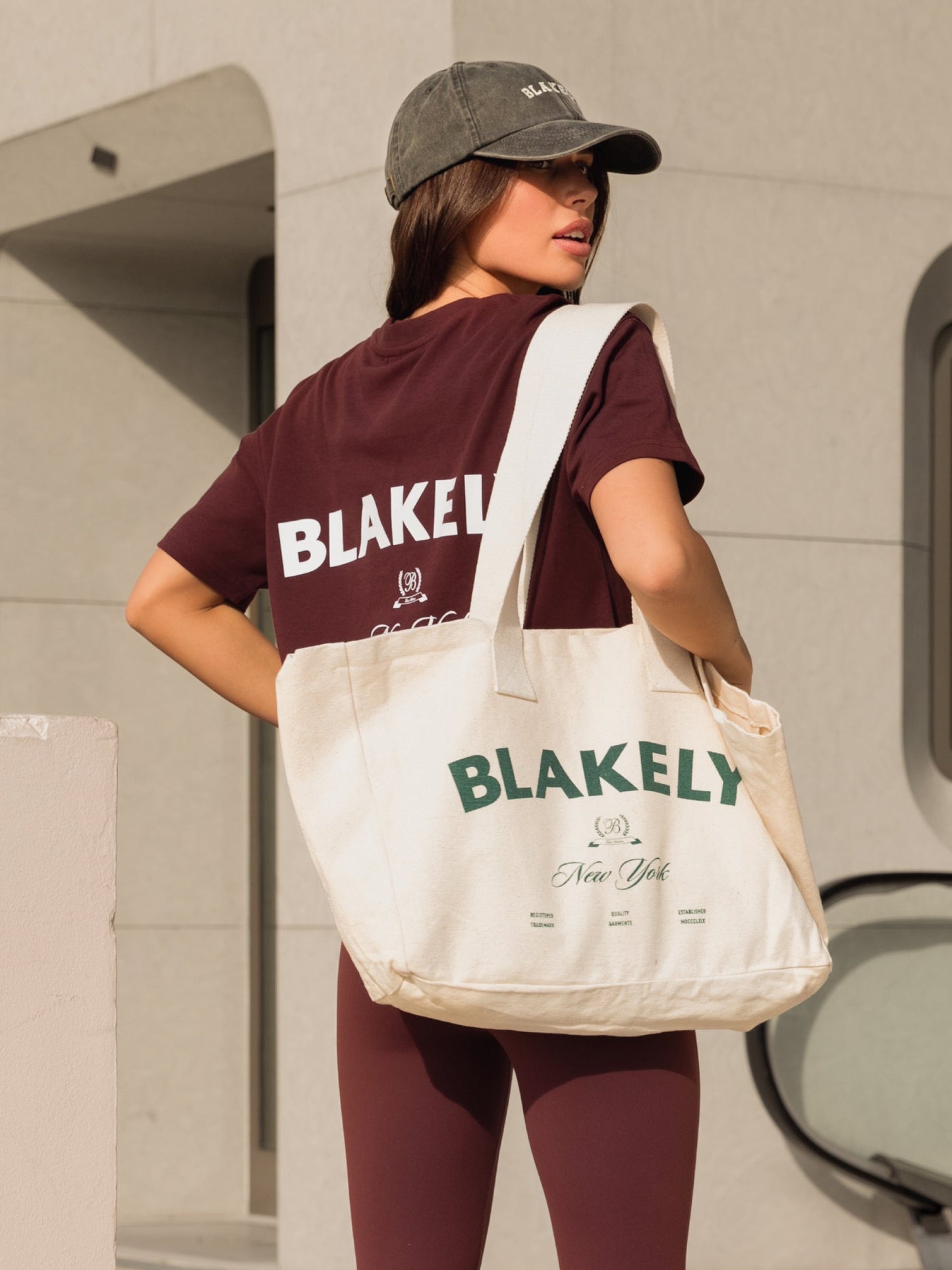 NY Crest Tote Bag - Natural