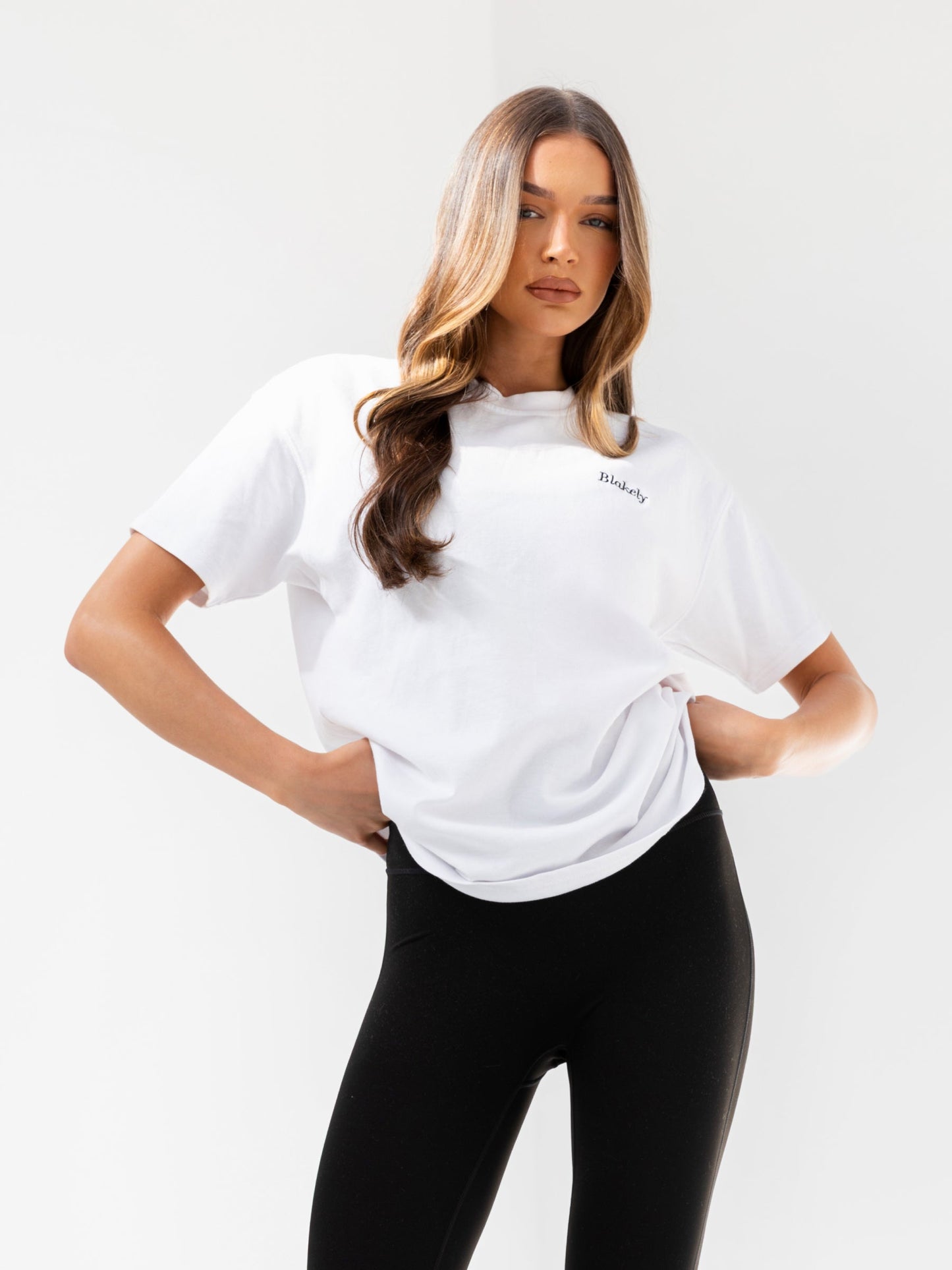 Orla Orange Oversized T-Shirt - White